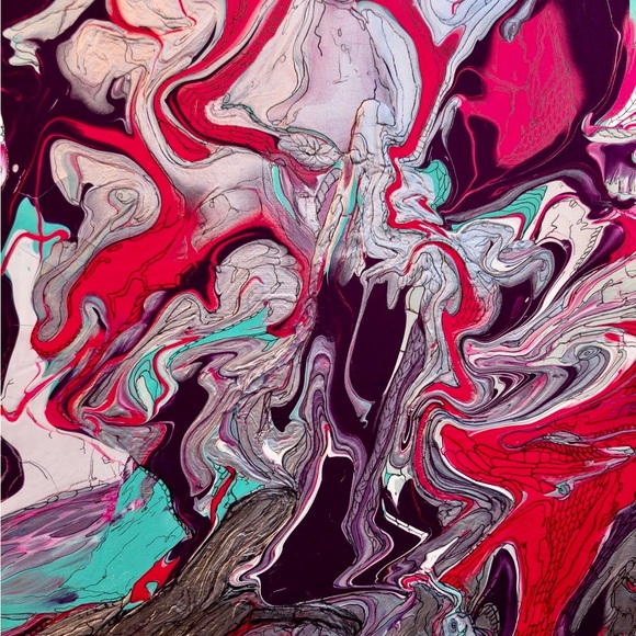 Lucid Trip, trippy, psychedelic, bright, fluorescent, wall art, design painting. - Picture 8 of 9